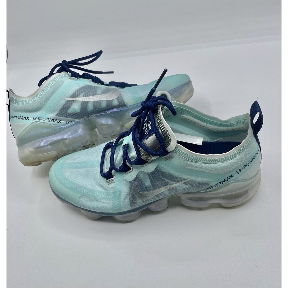 Nike Air Vapormax 2019 Women's 7 Sneakers Teal Tint Metallic Silver - Picture 3 of 8